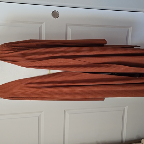 Terra & Sky rust ribbed knit cardigan - Picture 4 of 6